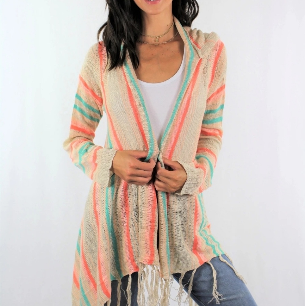 Crochet Hoodie Cardigan
